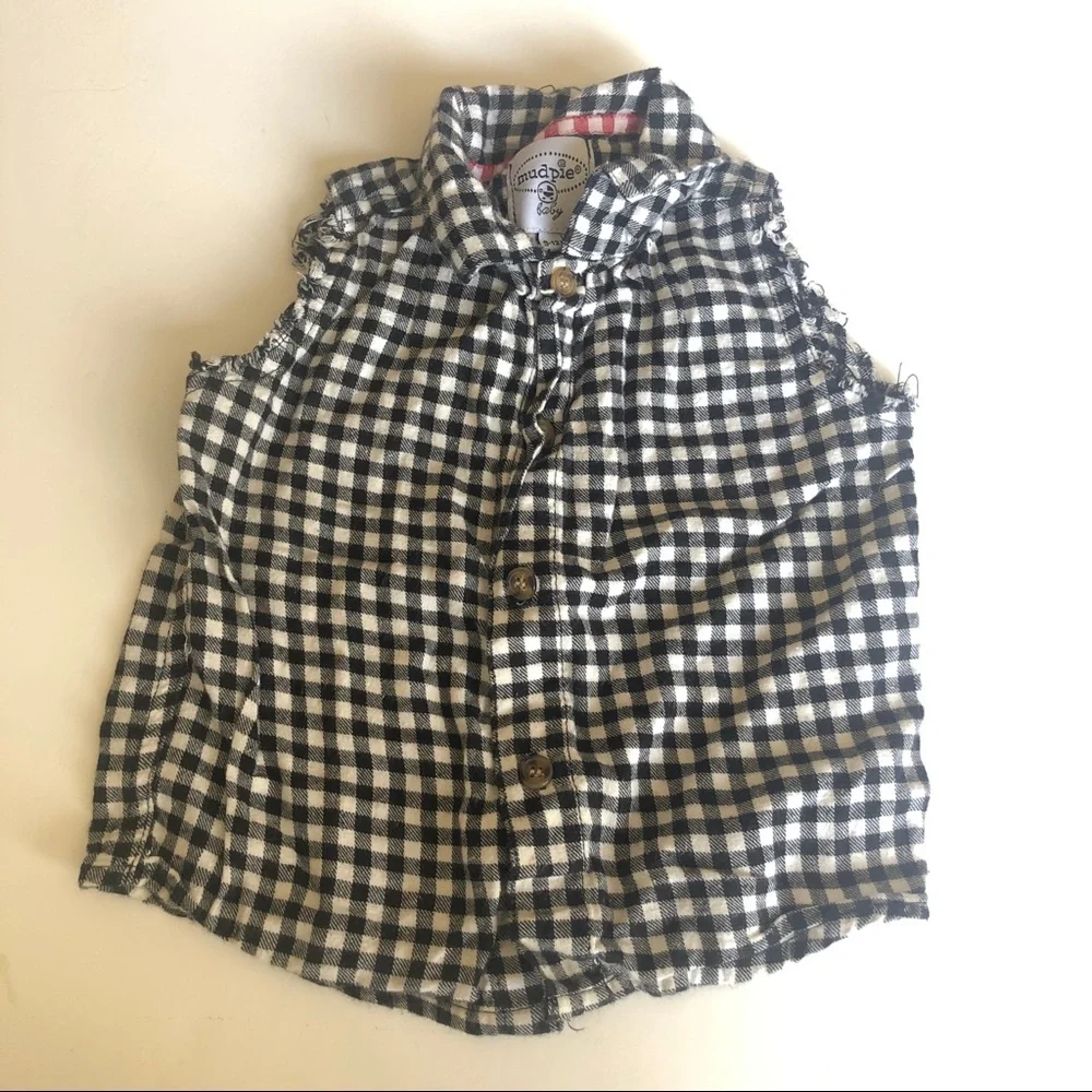 Mud Pie gingham buffalo
